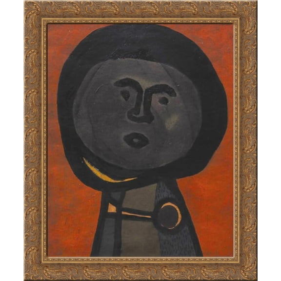 Melon Head 24x20 Gold Ornate Wood Framed Canvas Art by Vajda Lajos