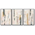thumbnail image 1 of Melon Litmus I - Framed Premium Gallery Wrapped Canvas L Frame 3 Piece Set - Ready to Hang, 1 of 9