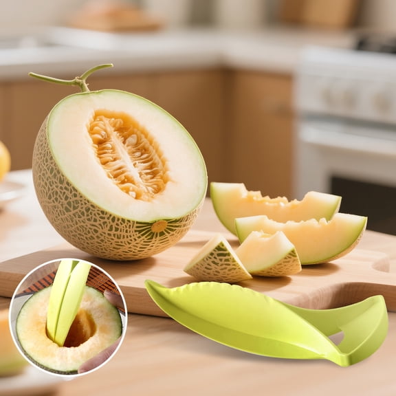 Melon Slicer Cantaloupe Cutter Watermelon Fruit Cube Divider Kitchen Cooking Tool Heavy Duty Large Wedger for Summer BBQ Party Refreshing Picnic Dessert
