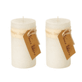 thumbnail image 1 of Melon White Pillar Candles - Set of 2, 1 of 8