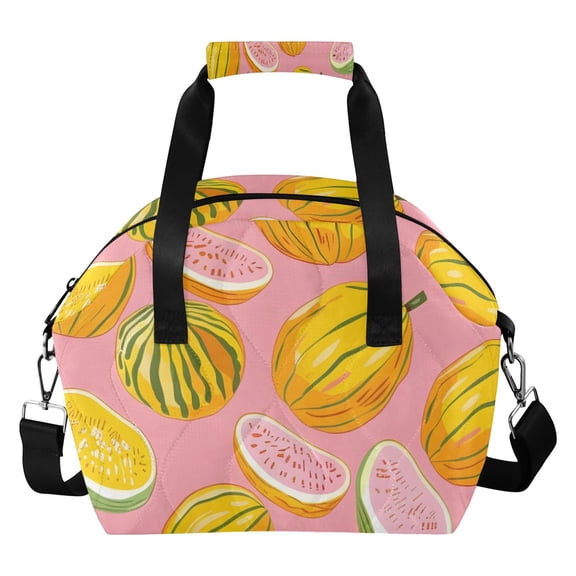 Melons Insulated Lunch Bag Reusable Quilted Lunch Box Waterproof Leakproof Lunch Container