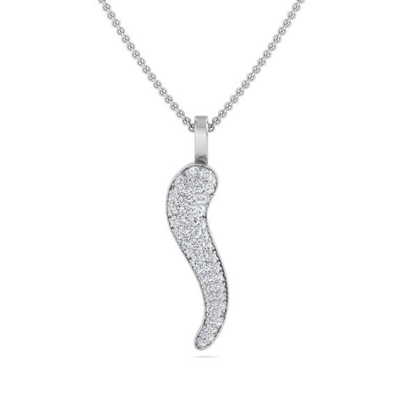 Melor - Diamond Cornicello Italian Horn Pendant