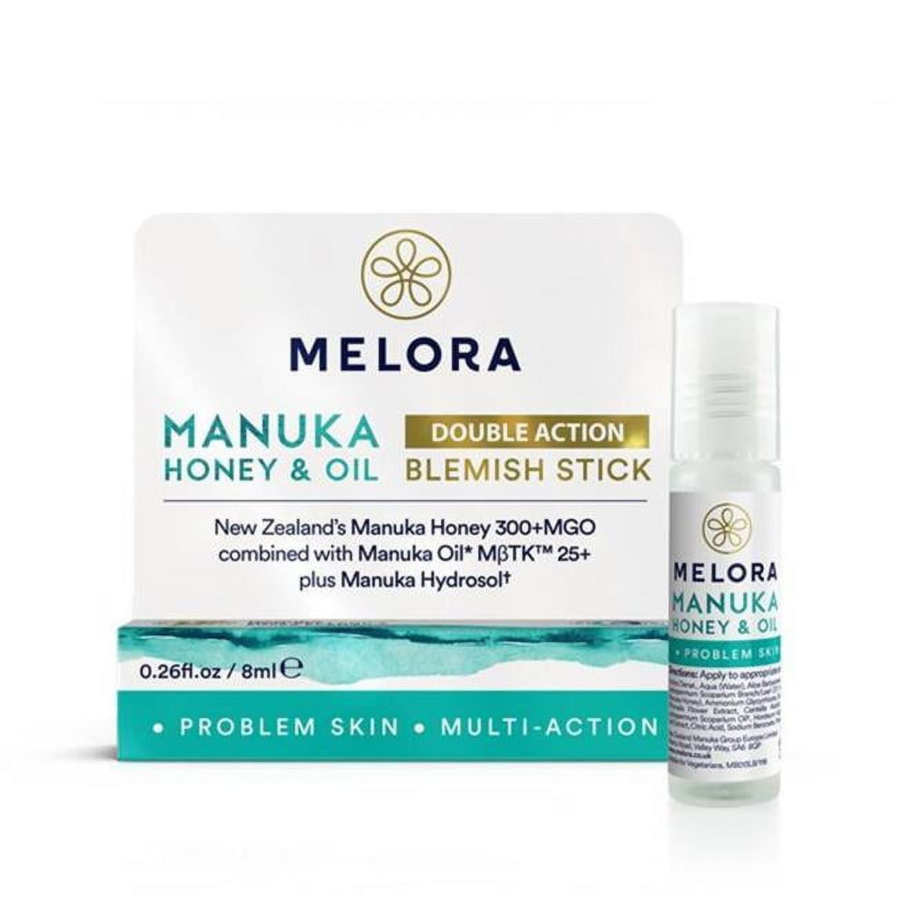 Melora 12915 0.26 oz Manuka Honey & Oil Double Action Blemish Stick