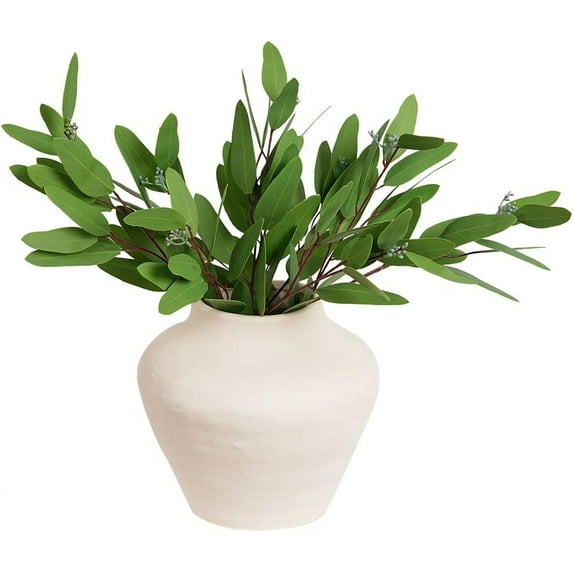 Melorca&Guilla Artificial Plants,3PCS 33" Faux Eucalyptus Stems Green Faux Branches for Vase,Fake Eucalyptus Artificial Eucalyptus Decor for Shop Garden Office Home Décor (3, Eucalyptus)