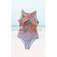 thumbnail image 1 of Meloria Swim and Fashion Conservative Style Leopard and Leaf Fixed Printing Padded One-Piece Swimsuit, 1 of 3