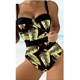 thumbnail image 1 of Meloria Swim And Fashion Yellow Leaf Printing Stitching Non-Removable Padding Adjustable Straps Sexy One-Piece Swimwear, 1 of 5
