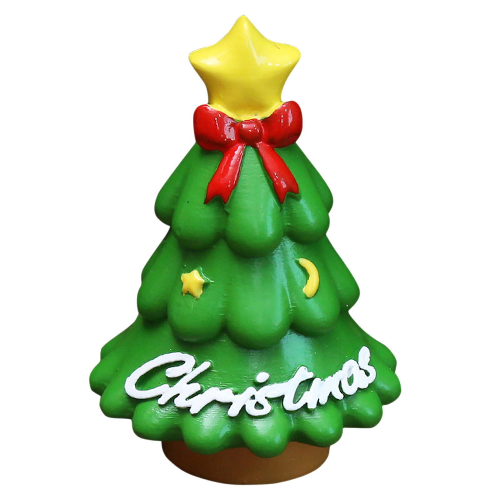 Melotizhi Christmas Statue Miniature Snowman Santa Claus Resin