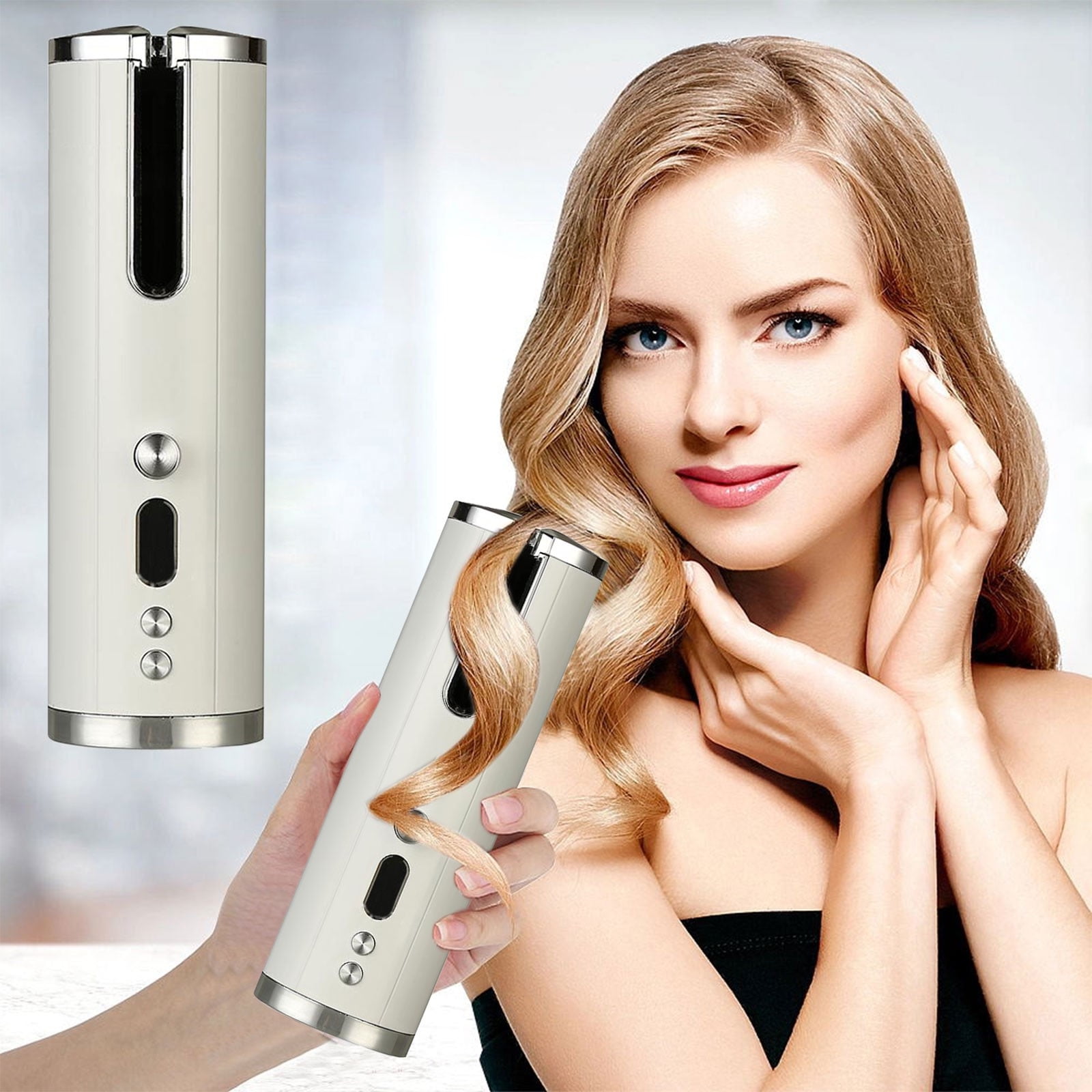 Melotizhi Curling Iron Beach Waver Travel Curling Wand Hair Curler
