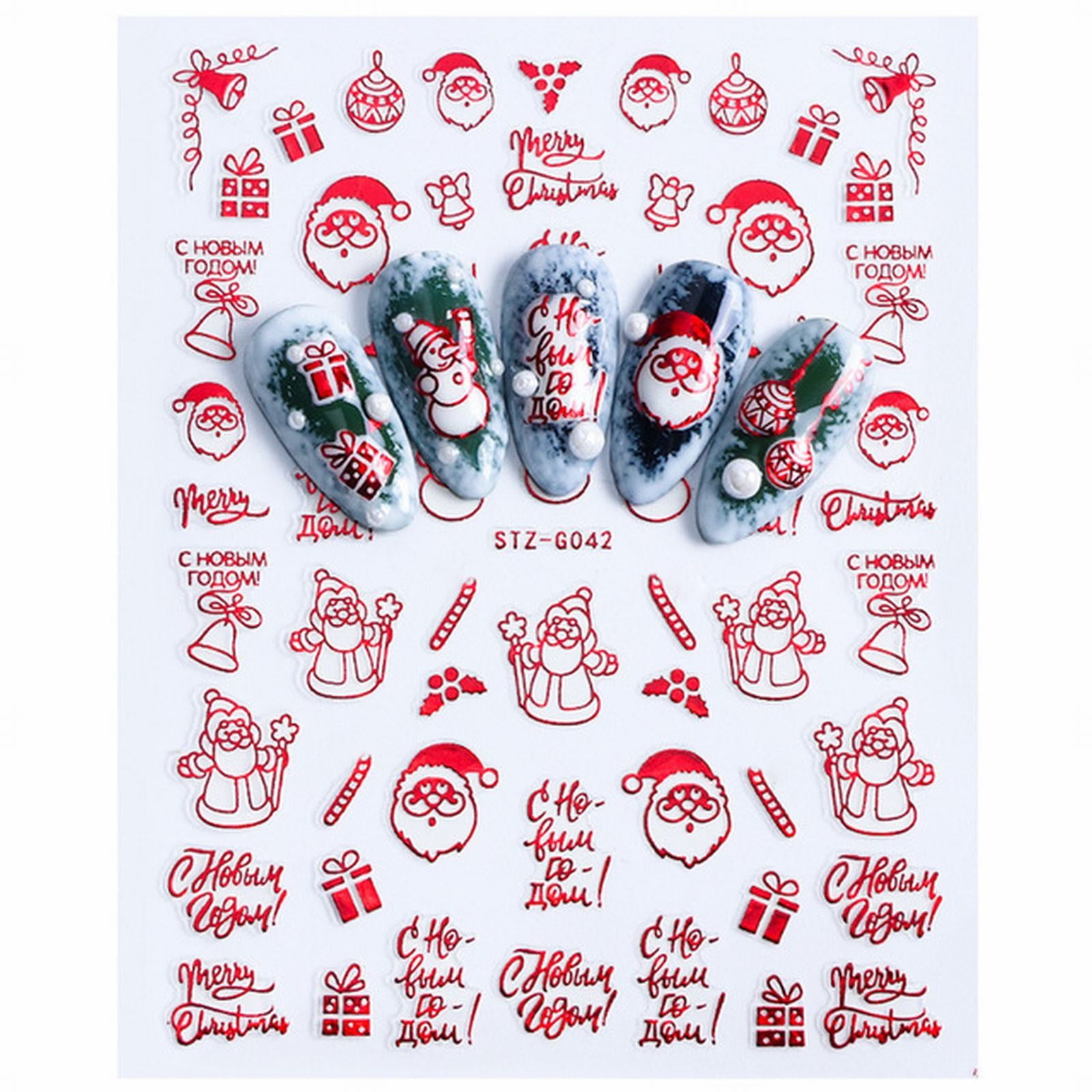 Melotizhi Cute Nail Stickers Decals Gel Nail Art Design Kit Nail