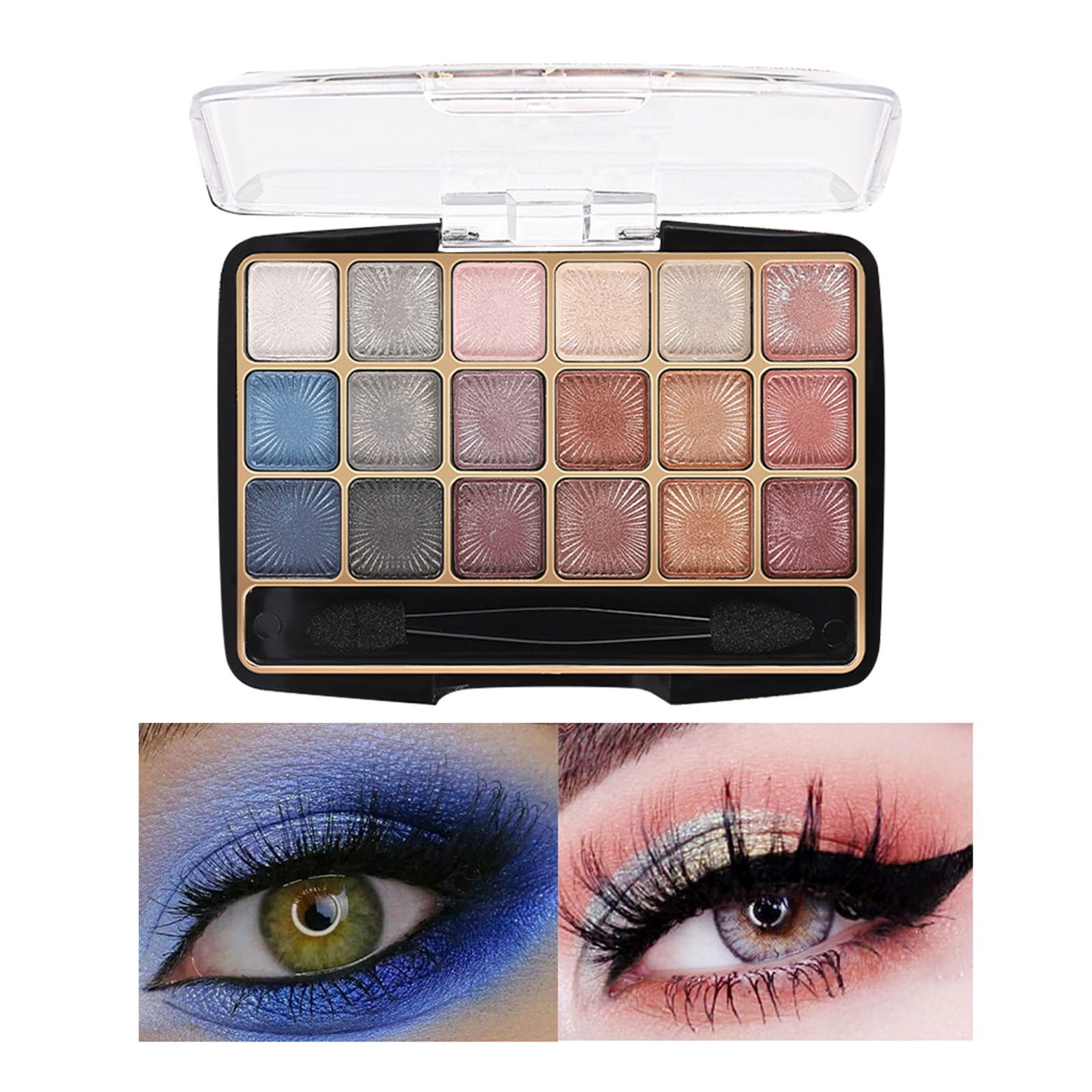 Melotizhi Eyeshadow Palette Matte Shimmer Glitter Eyeshadow Palette Makeup Neutral Pallet Kit