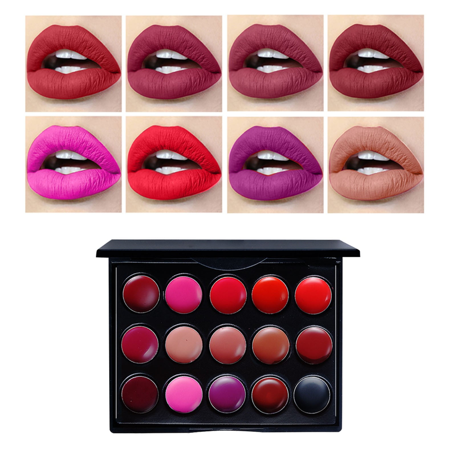 Melotizhi Lipstick Sets Multi Colored Smooth Lip Gloss 15 Colors Lip