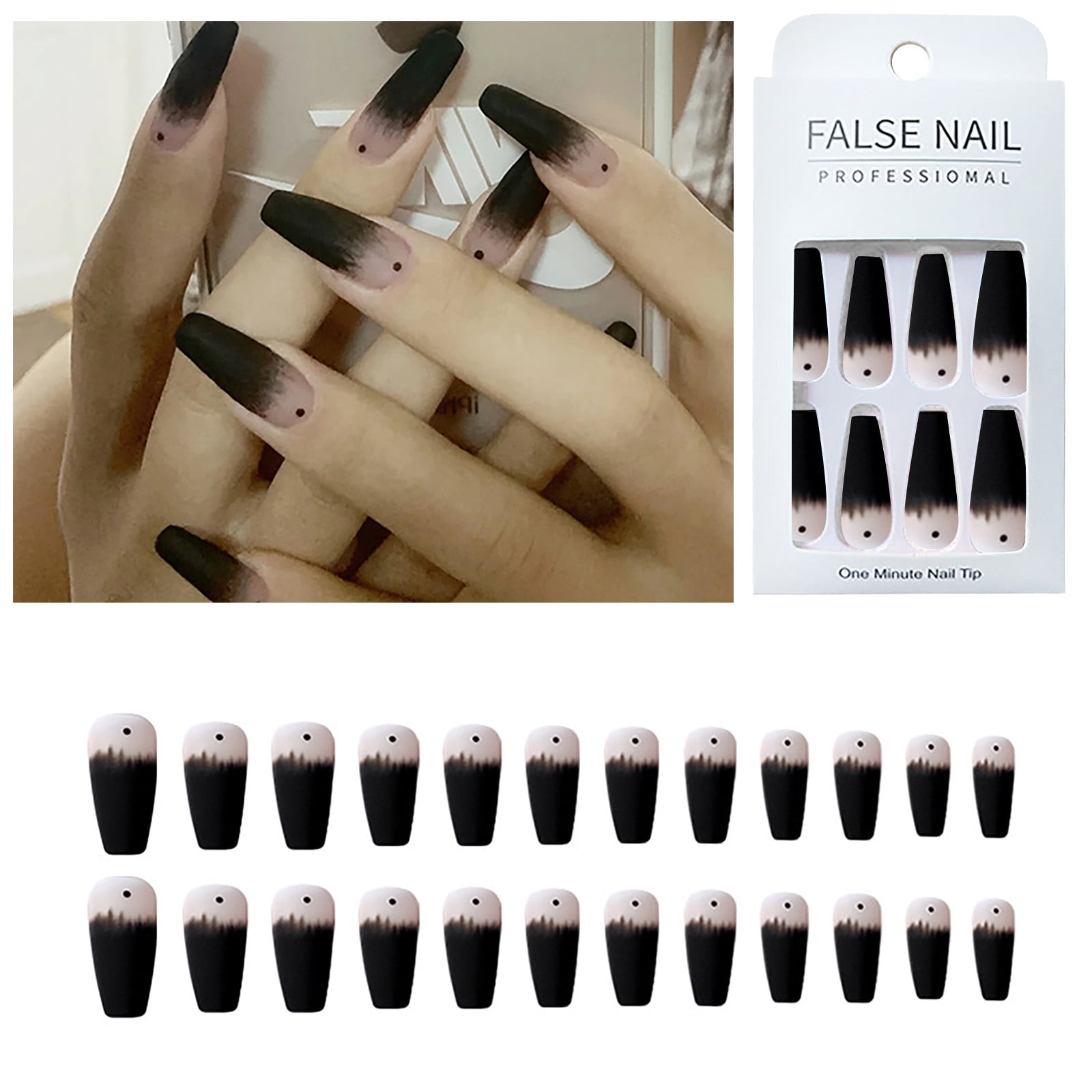 Melotizhi Press On Nails, 3d Fake Nails With Design False Nails With 