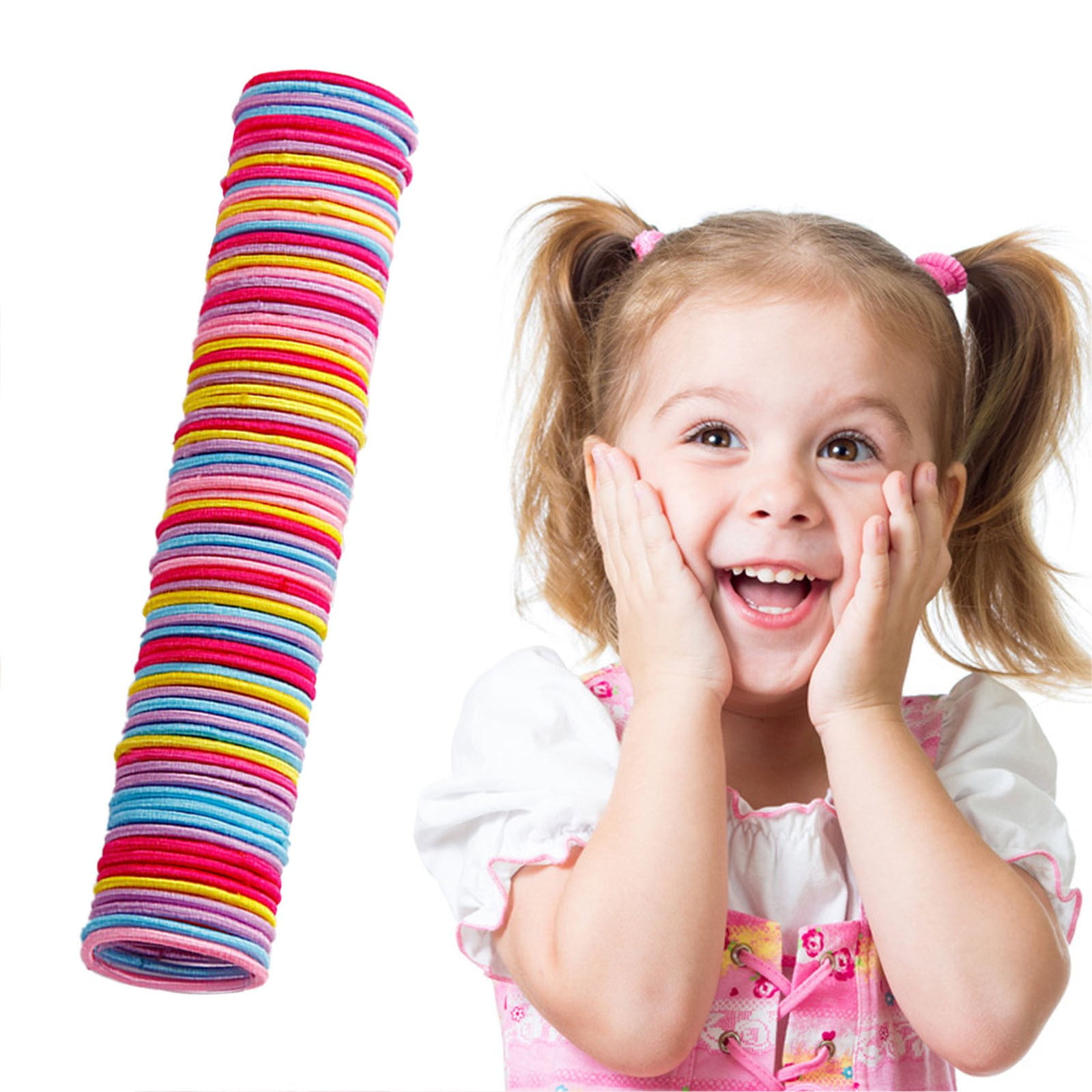 Melotizhi Rubber Bands Small Hair Ties Kids Elastics Hair Accessories