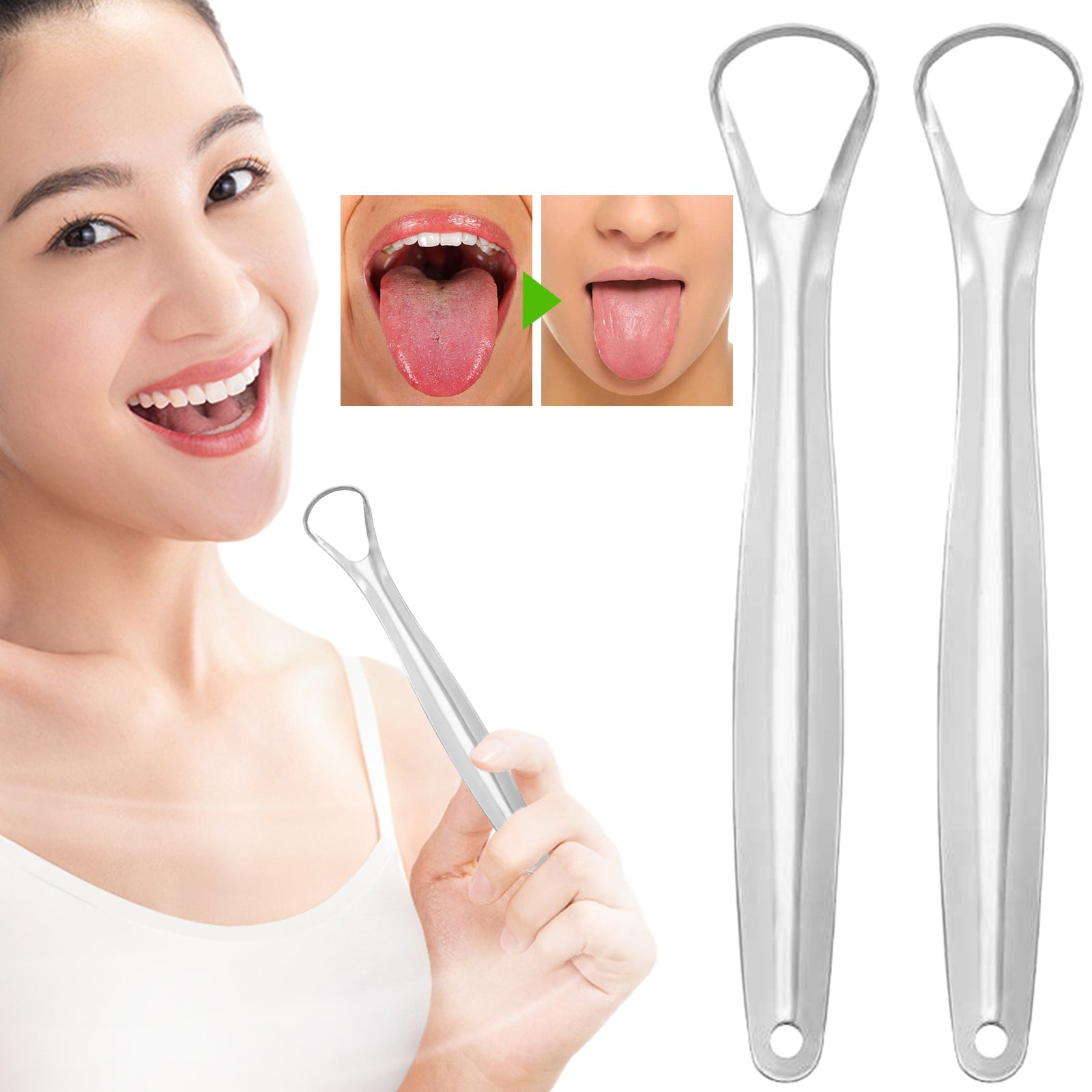 Melotizhi Tongue Scraper Oral Care Tongue Cleaner Brush Scrubber