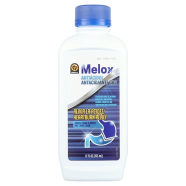 Melox Regular Strength Antacid Liquid for Heartburn Relief, 12oz (355ml)