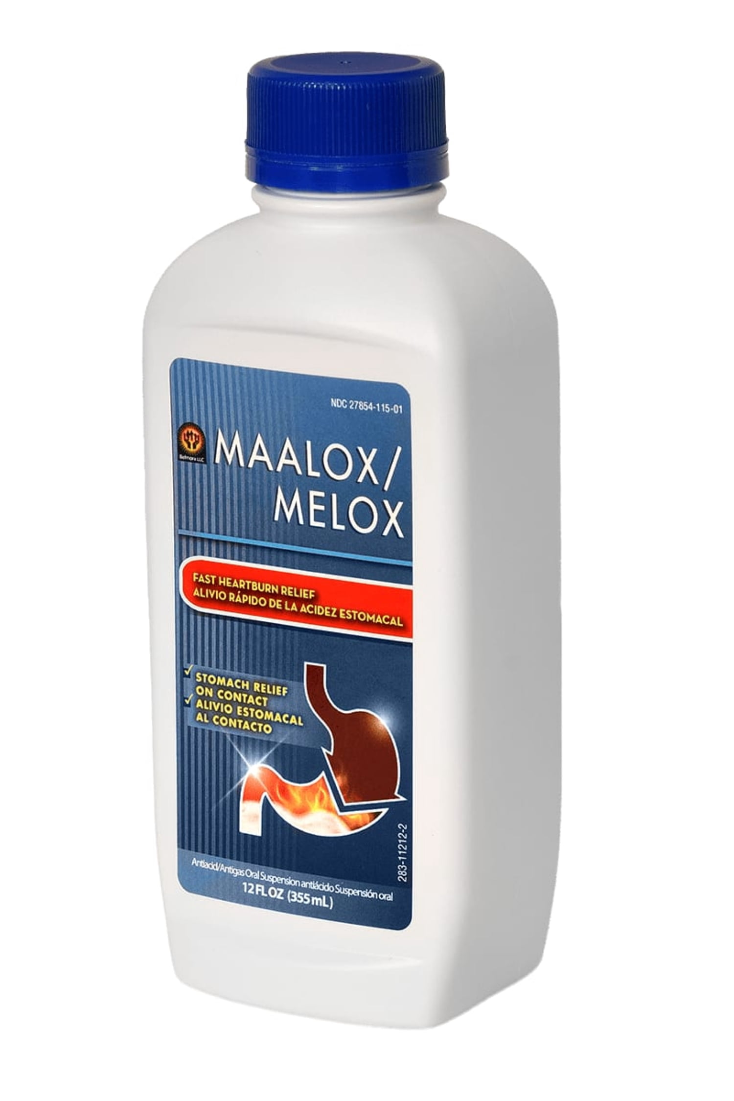 Melox Regular Strength Antacid Liquid, Heartburn Relief, 12oz - Walmart.com