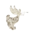 thumbnail image 1 of Melrose 19.25" Silver Metal Distressed Battery Operated Decorative LED Angel Wall Art with Timer, 1 of 2