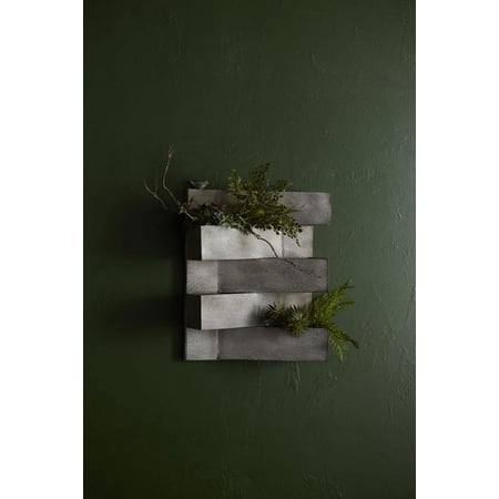 Melrose 21" Geometric Layered Triangles and Bird Abstract Outdoor Planter - Gray