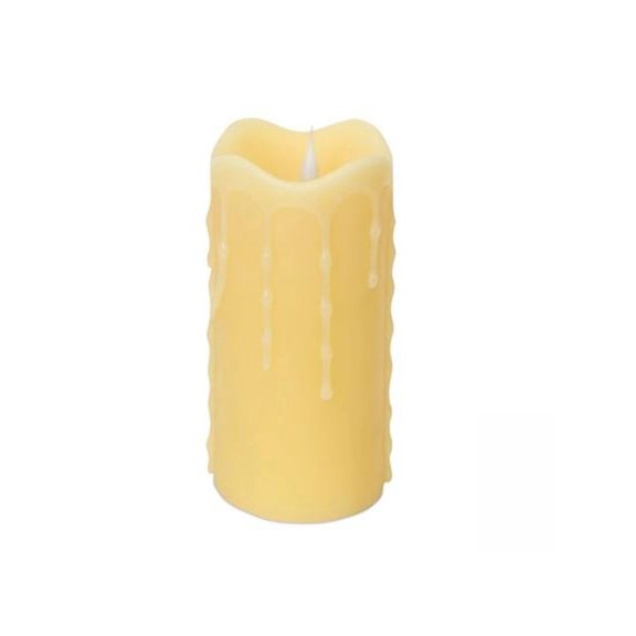 Melrose 5.25" Simplux Dripping Wax LED Lighted Flameless Candle - Ivory