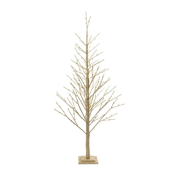 Melrose 5.5' Gold LED Lighted Artificial Christmas Twig Tree