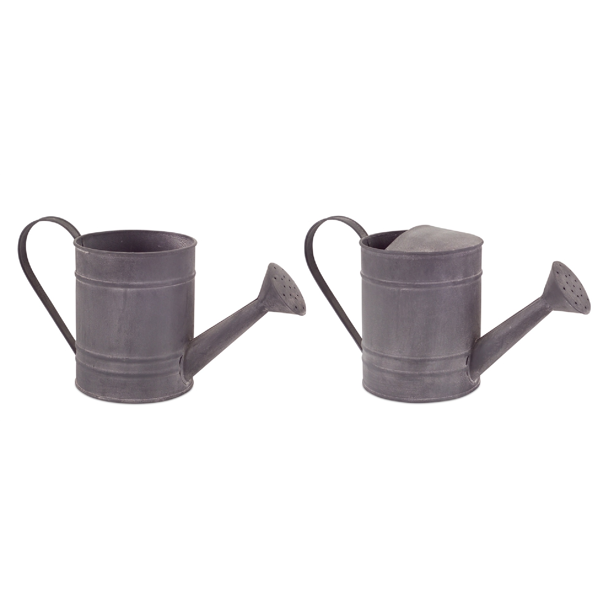 Melrose 5.75" Galvanized Outdoor Watering Can Planters with Handle 6pc - Gray - image 1 of 1