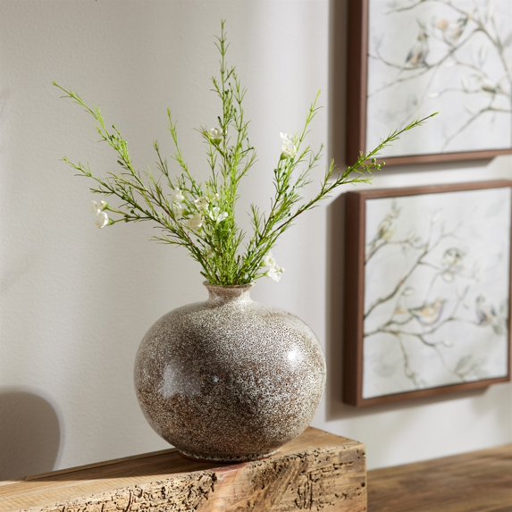 Melrose Ceramic Speckled Bud Vases - 7.5" - Set of 2