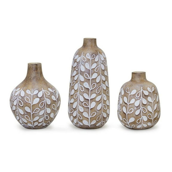 Melrose 82828 Resin Vase, Set of 3