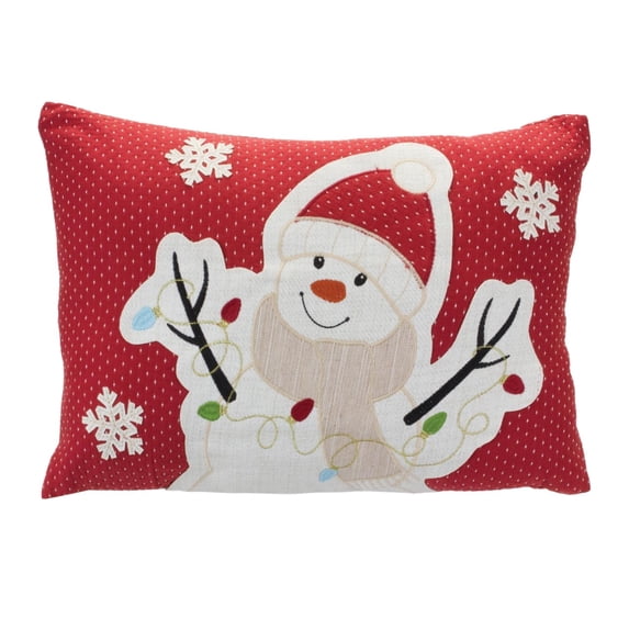 Melrose 87597 Snowman Pillow, 17-inch Length, Polyester