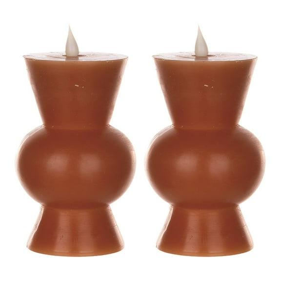 Melrose 87685 Simplux LED Designer Candle, 3.5" x 5.5"H, Wax/Plastic with 4 and 8 Hour Timer (Requires 2 AA Batteries)
