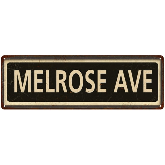Melrose Ave. Vintage Looking Metal Sign Home Decor 6x18 206180066013