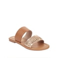 thumbnail image 1 of Melrose Ave Women's Faux Leather Two Strap Flat Slide Sandals, 1 of 6