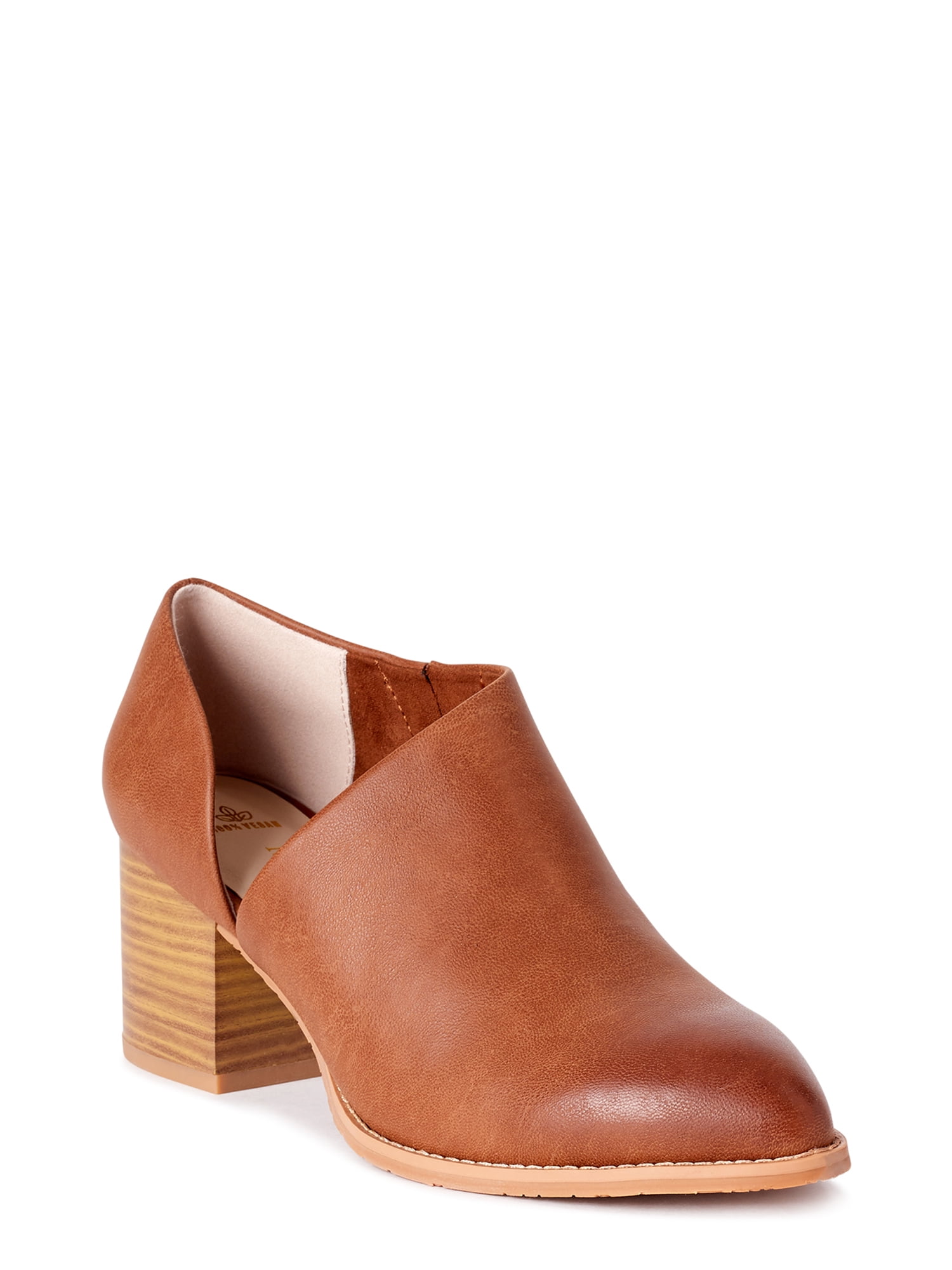 melrose ave women's vegan leather knee high block heel boots