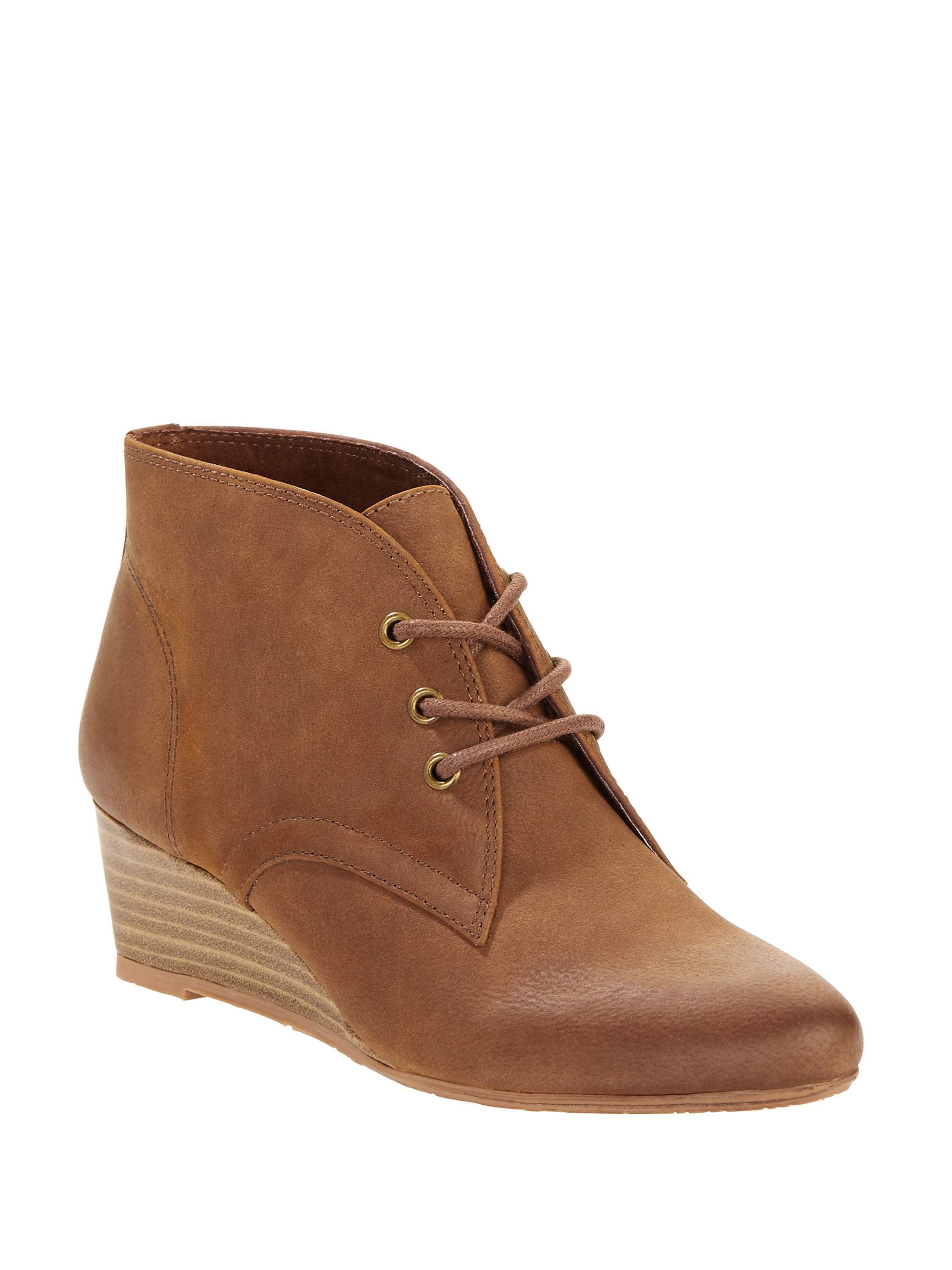 Tie up wedge booties sale