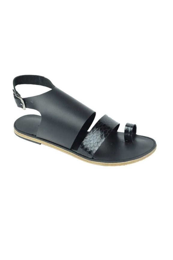 Melrose Avenue - Snake Skin Leather Sandal - Womens Sandals