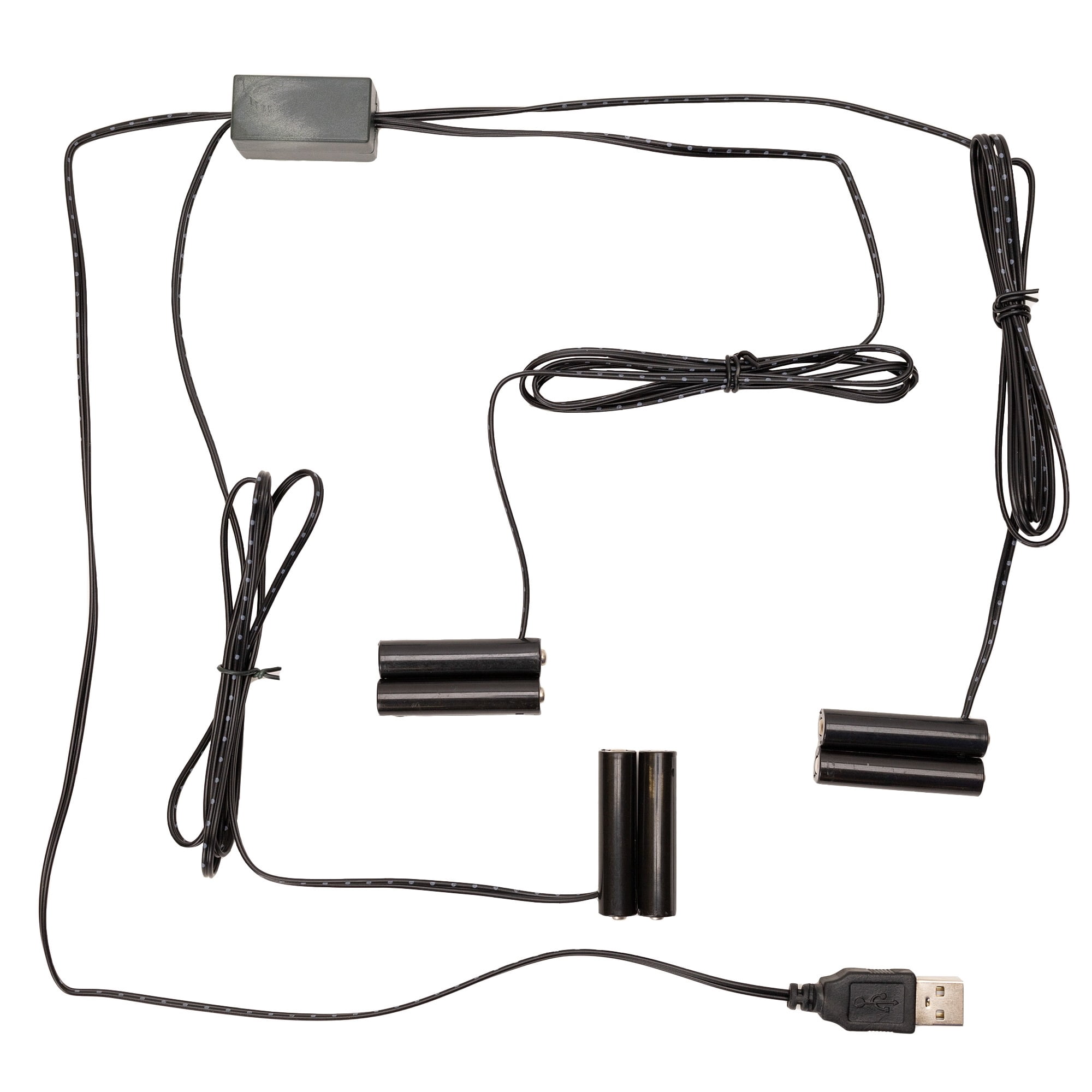 Melrose Battery Replacement Power Packs with 3 to 1 Connector - 56" - Black - Set of 2