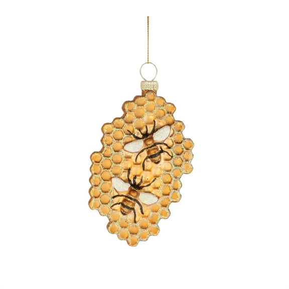 Melrose Bee and Honeycomb Ornament Set of 12
