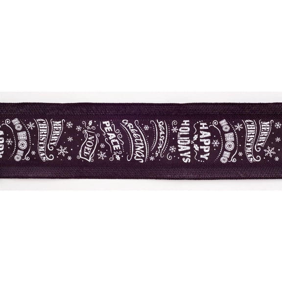 Melrose Black "Merry Christmas" Wired Craft Ribbon 4" x 30 Yards