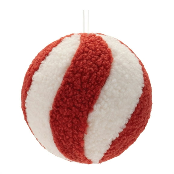 Melrose Candy Cane Stripe Ball Ornaments set of 12