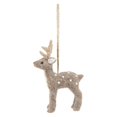 thumbnail image 1 of Melrose Felt Wool Deer Christmas Ornaments - 6.5" - Brown - 6ct, 1 of 2