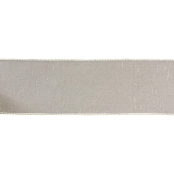 Melrose Christmas Wired Craft Ribbon - 4" x 10 Yards - Gray