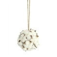 thumbnail image 1 of Cotton Orb Christmas Ball Ornaments - 4.5" (115 mm) - White and Brown - 12ct, 1 of 2