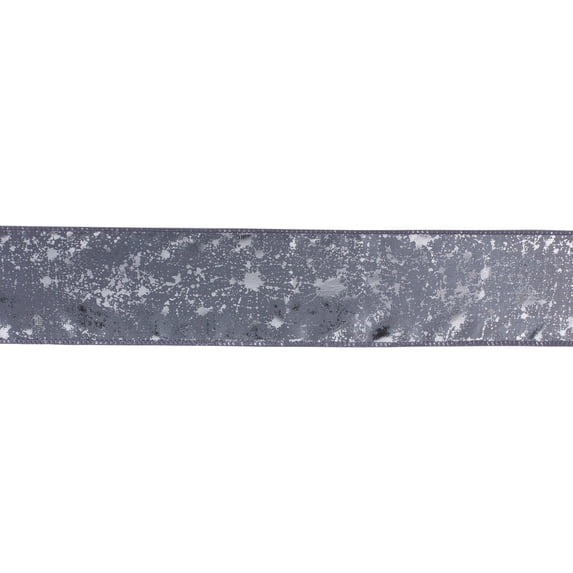 Melrose Distressed Christmas Wired Craft Ribbon - 2.5" x 20 Yards - Gray