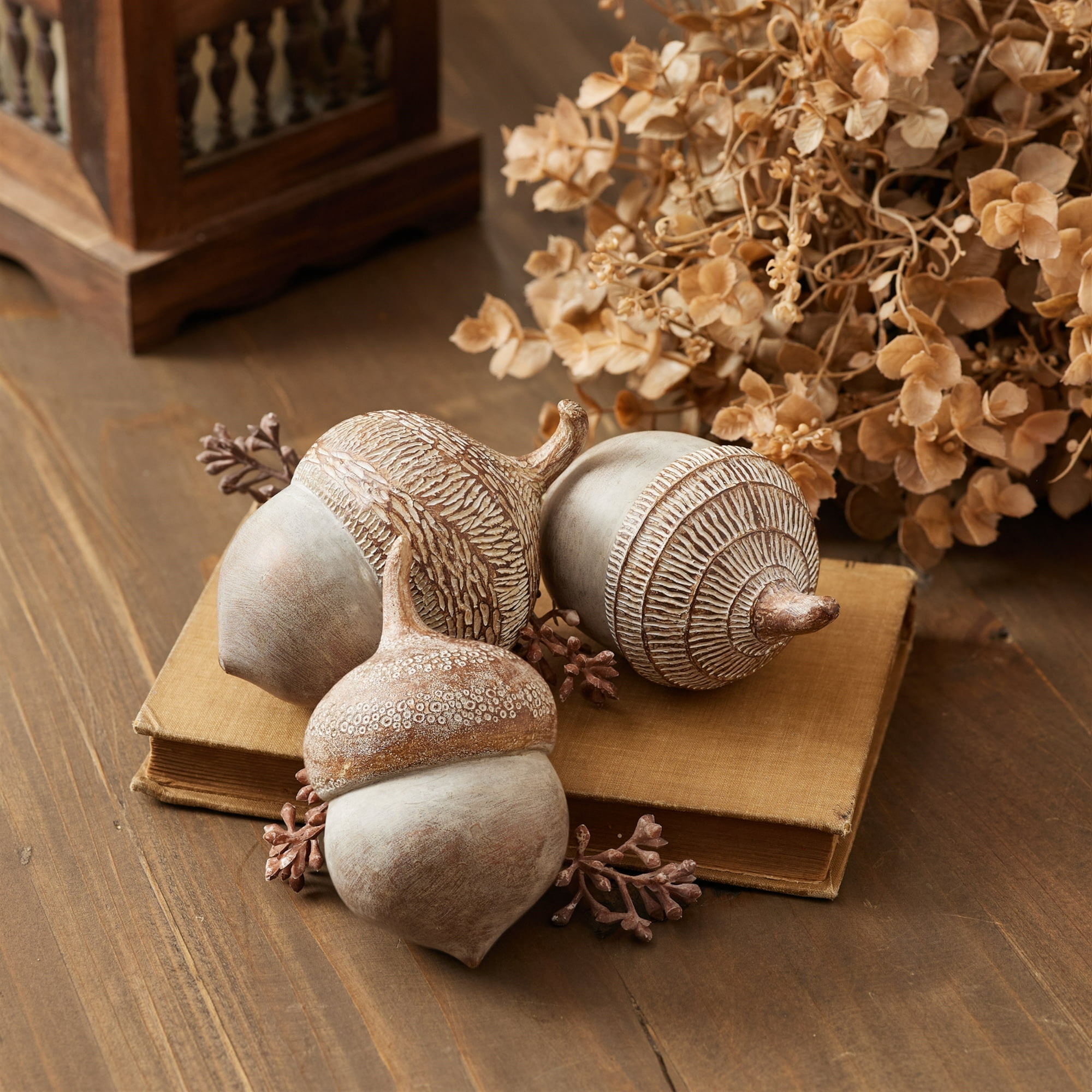 Melrose Etched Acorn Harvest Fall Decoration - 4.25