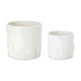 thumbnail image 1 of Melrose Farm Animal Glazed Ceramic Planters - 6" - White - Set of 2, 1 of 1
