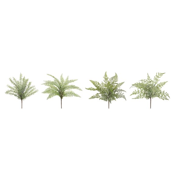 Melrose Fern Bush Artificial Plants - 16" - Club Pack of 12