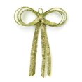 thumbnail image 1 of Melrose Glitter Drenched Christmas Bow Decoration - 16" - Gold and Green, 1 of 3