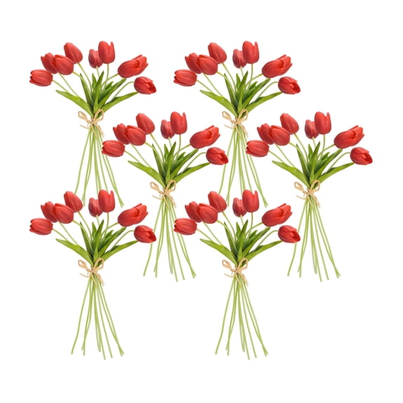 Melrose International Spring Red Tulip Bundle (Set of 6)