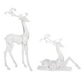 thumbnail image 1 of Melrose International 61320DS 10.75 & 17.75 in. Acrylic Deer Figurines, Clear - Set of 2, 1 of 2
