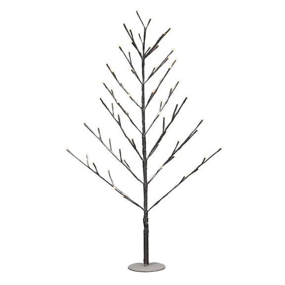 Melrose Pre-lit Snowy Twig Christmas Tree - 2.75' - Cool White LED Lights
