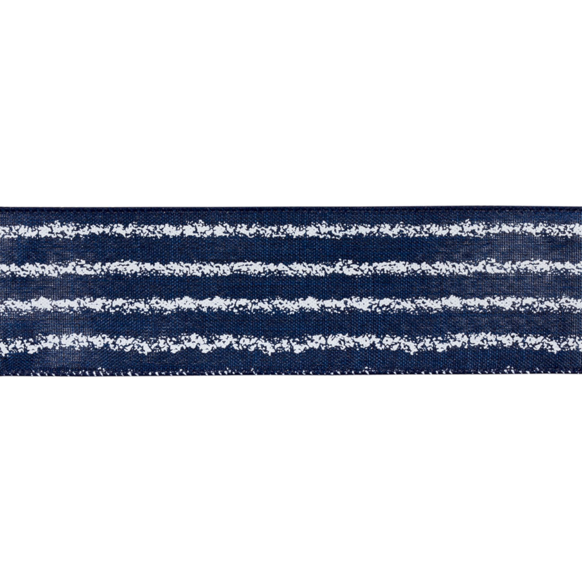 Stripe Wired Craft Ribbon - 2.5" x 10 Yards - Blue and White - Set of 6